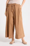 Democracy Cropped Wide Leg Poplin Pants