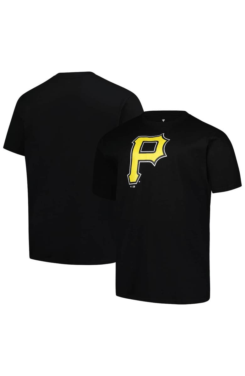PROFILE Men's Profile Black Pittsburgh Pirates Big & Tall Primary Logo T-Shirt, Main, color, Black