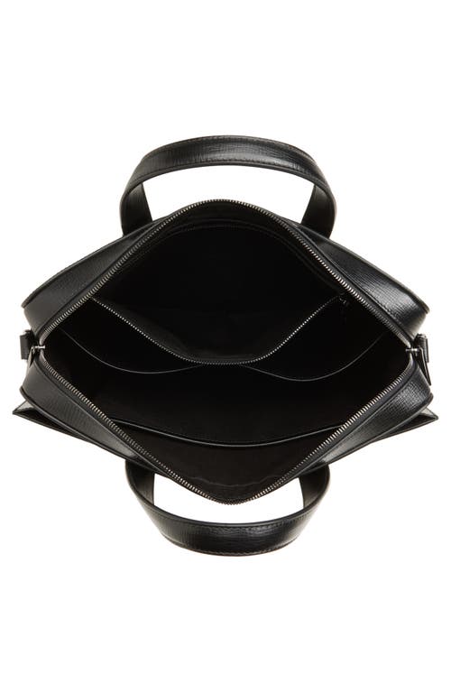Ferragamo Trading Gancio Leather Briefcase In Black