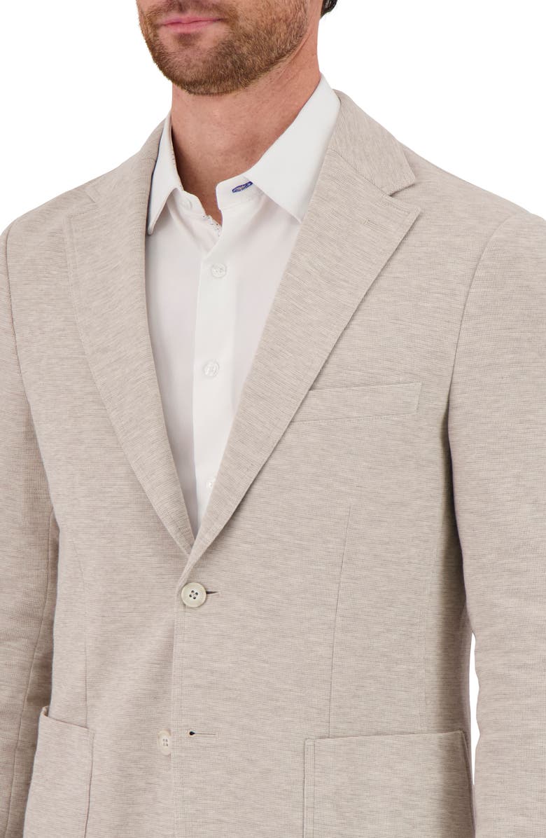 Victor Emmanuel Unstructured Comfort Knit Cotton Blend Sport Coat, Alternate, color, Tan