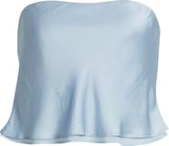 MANGO Azur Strapless Crop Top