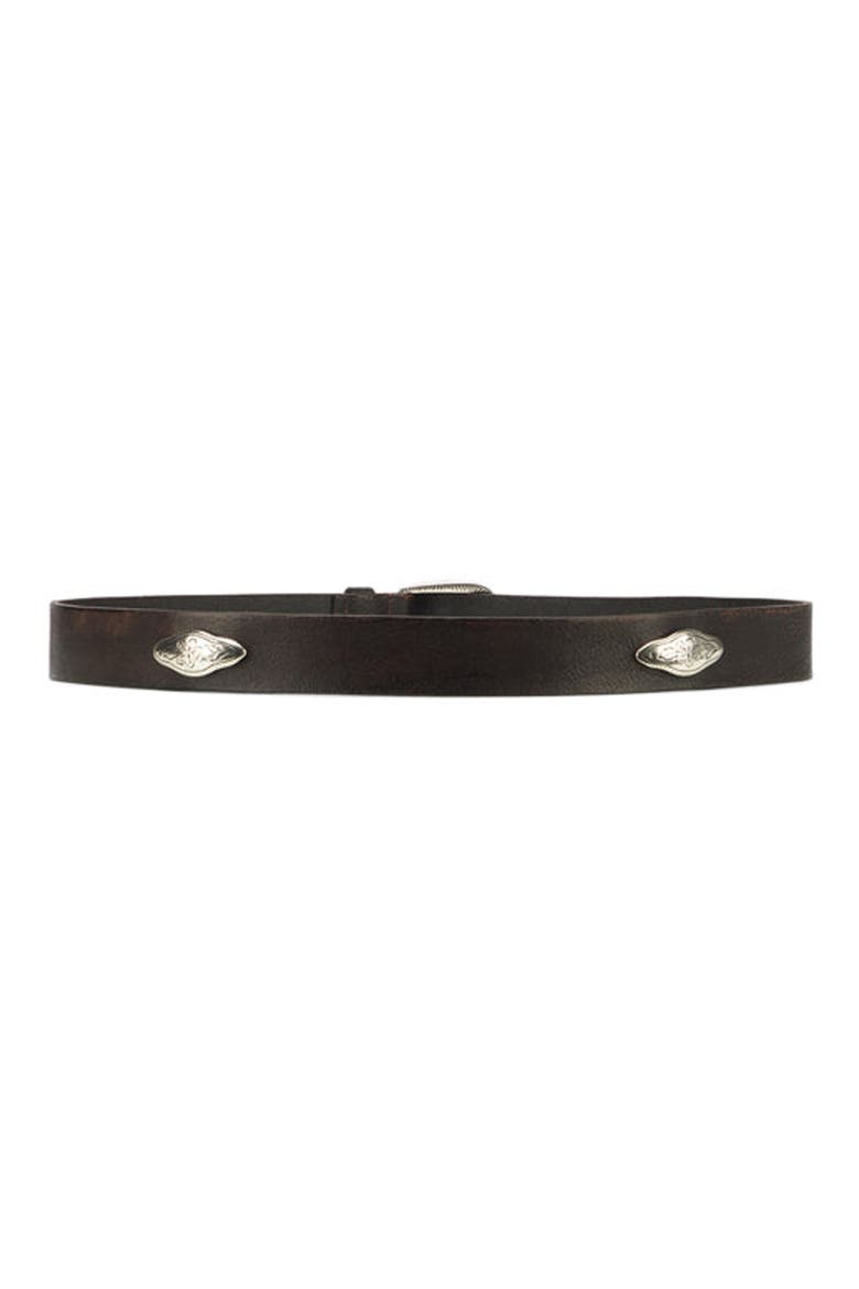 Studded Leather Belt, Alternate, color, Leather