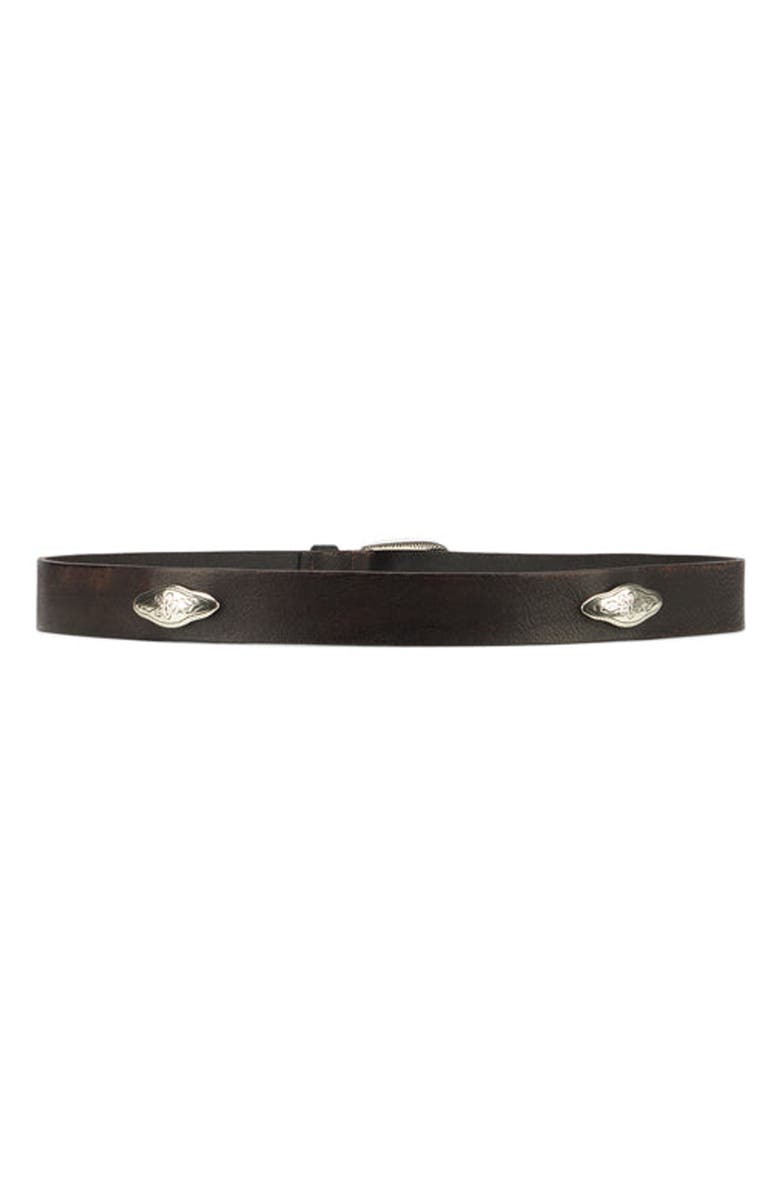 Fortela Studded Leather Belt, Alternate, color, Leather
