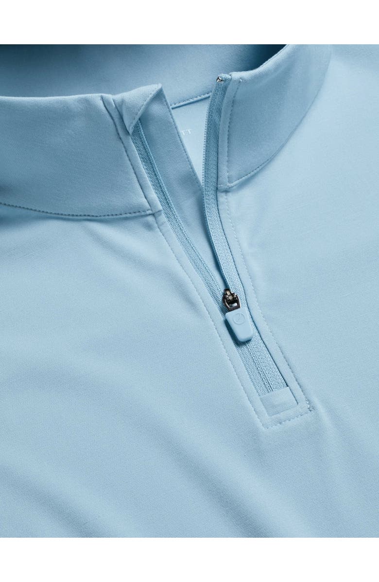 Charles Tyrwhitt Performance Zip Neck, Alternate, color, Light Blue