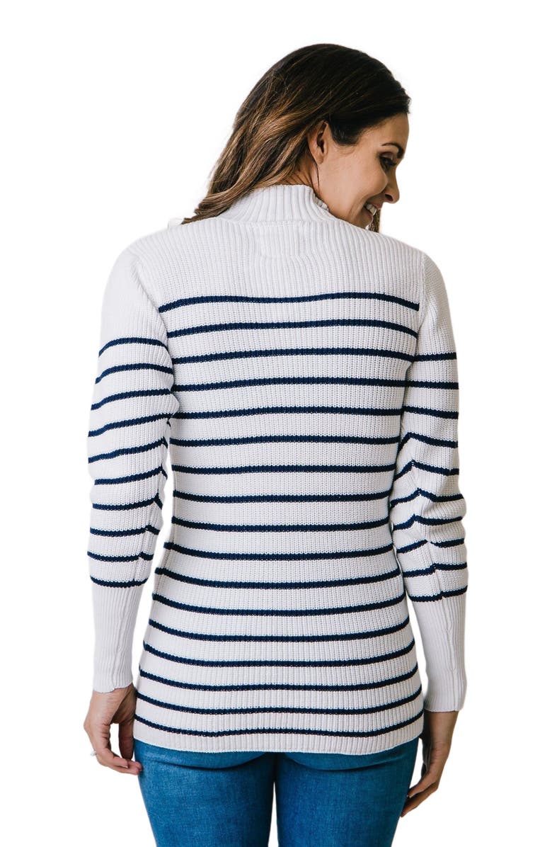 Hope & Henry Women's Mock Neck Breton Sweater, Alternate, color, 