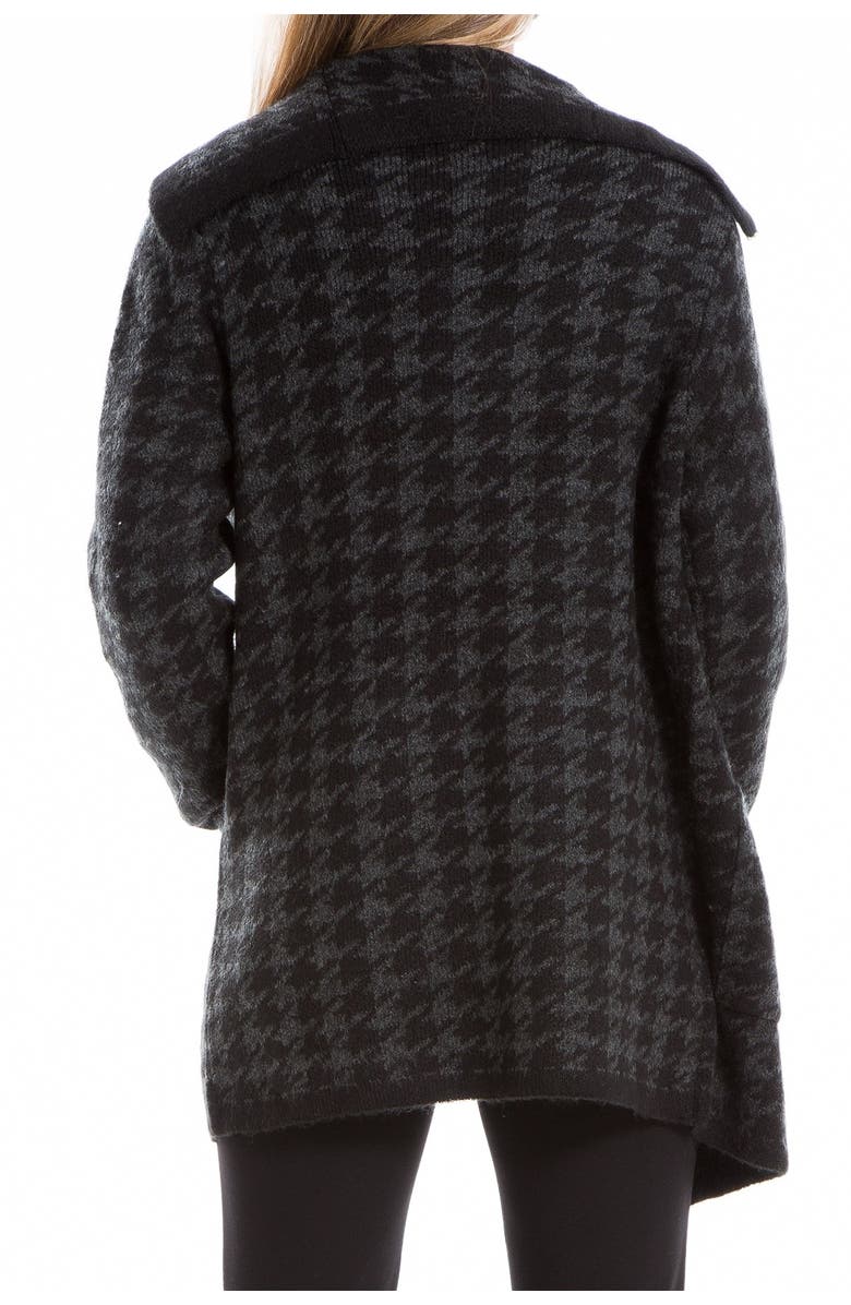 MAX STUDIO Houndstooth Intarsia Cardigan Coat, Alternate, color, 