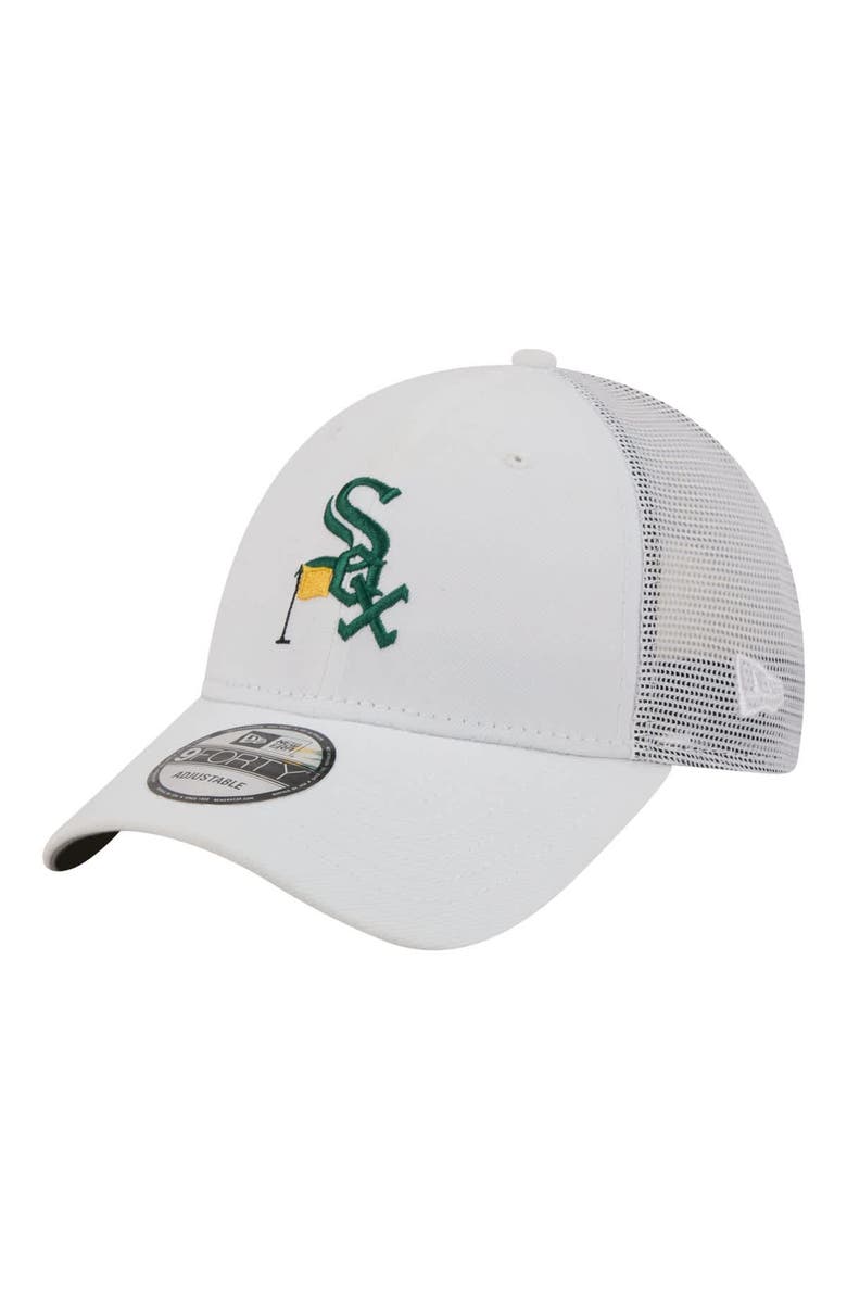 New Era Men's New Era  White Chicago White Sox Flag 9FORTY Trucker Adjustable Hat, Main, color, White