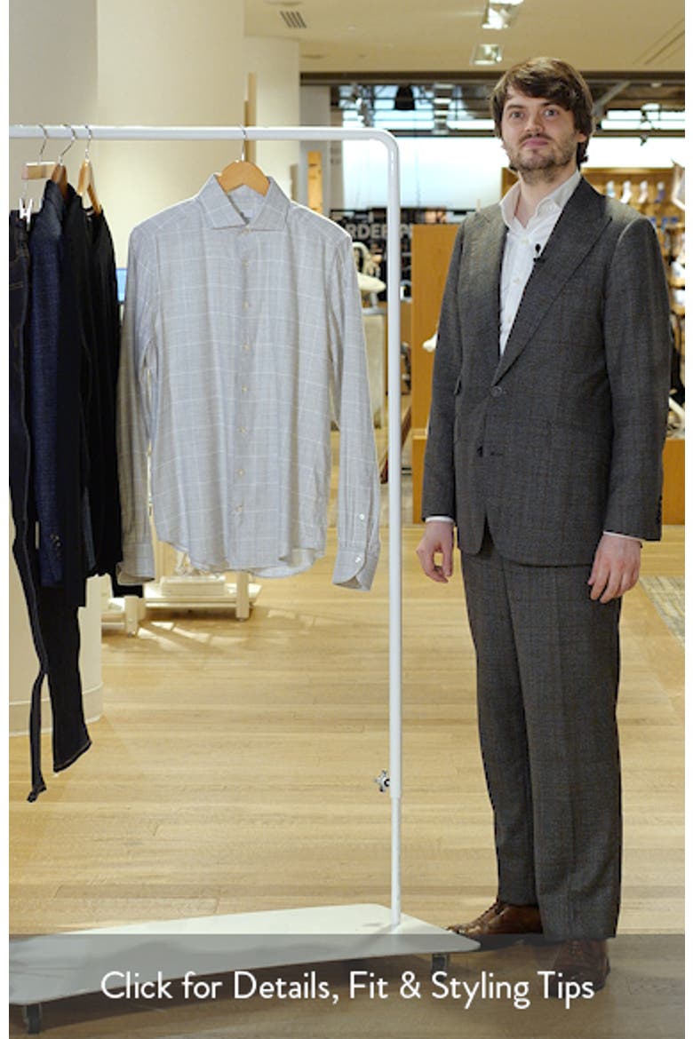 Modern Fit Glen Check Brushed Cotton & Lyocell Dress Shirt video