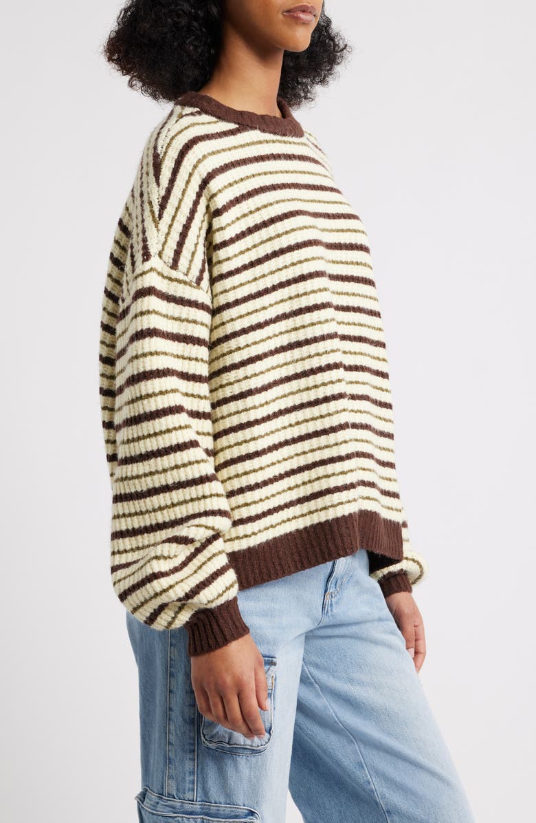 PacSun Alexia Oversize Rib Sweater, Alternate, color, Stripe