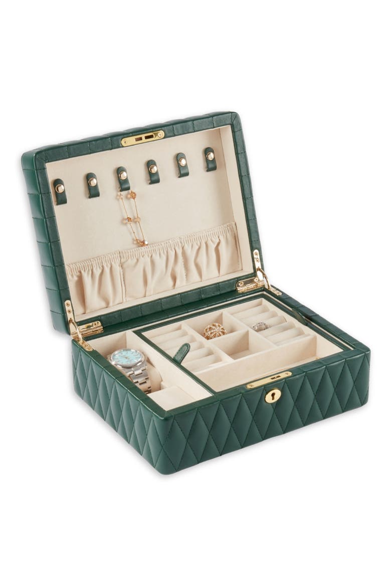 Cora Quilted Leather Jewelry Box, Alternate, color, MULTI COLOR