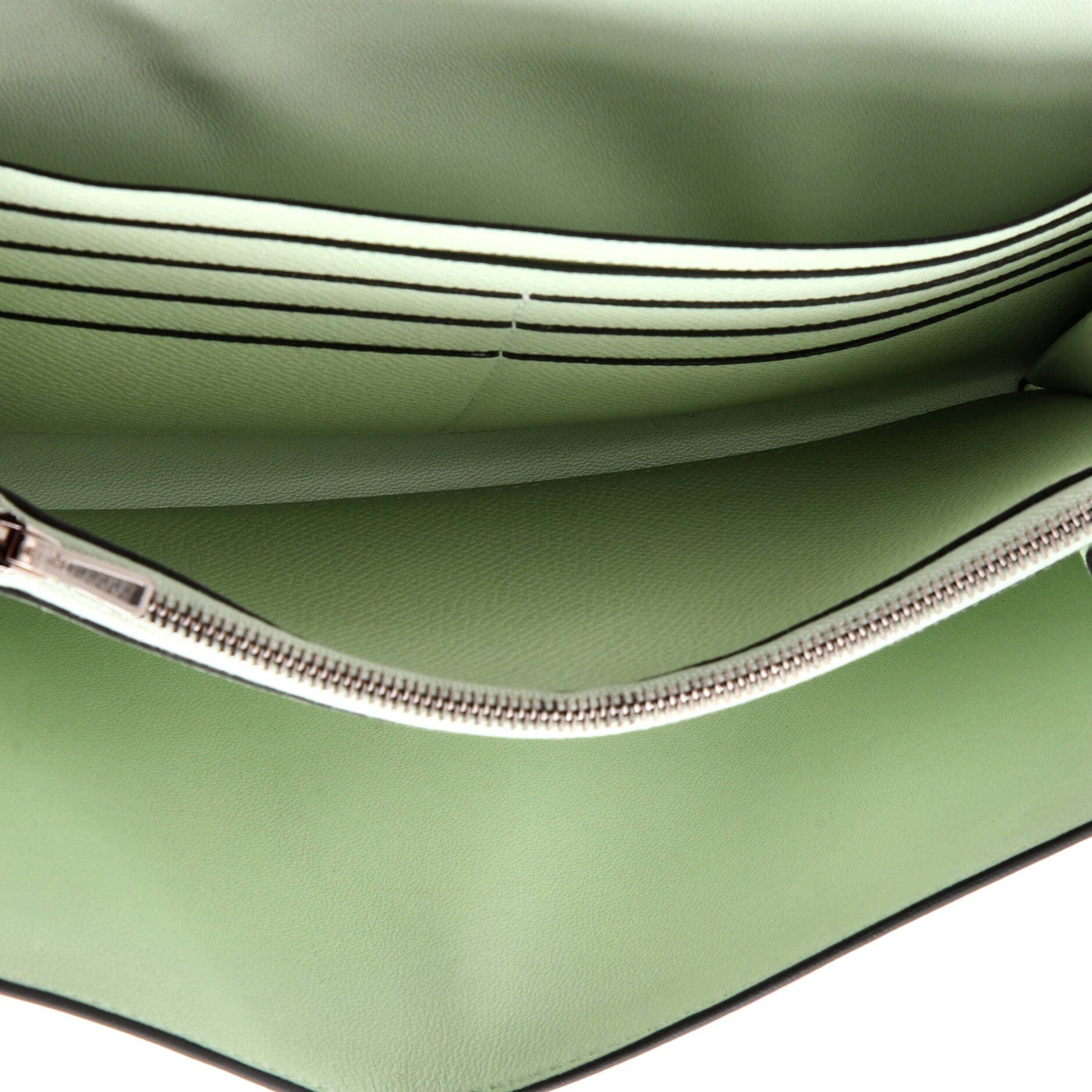 Pre-Owned Hermes Constance To Go Wallet Epsom, Alternate, color, Vert Fizz