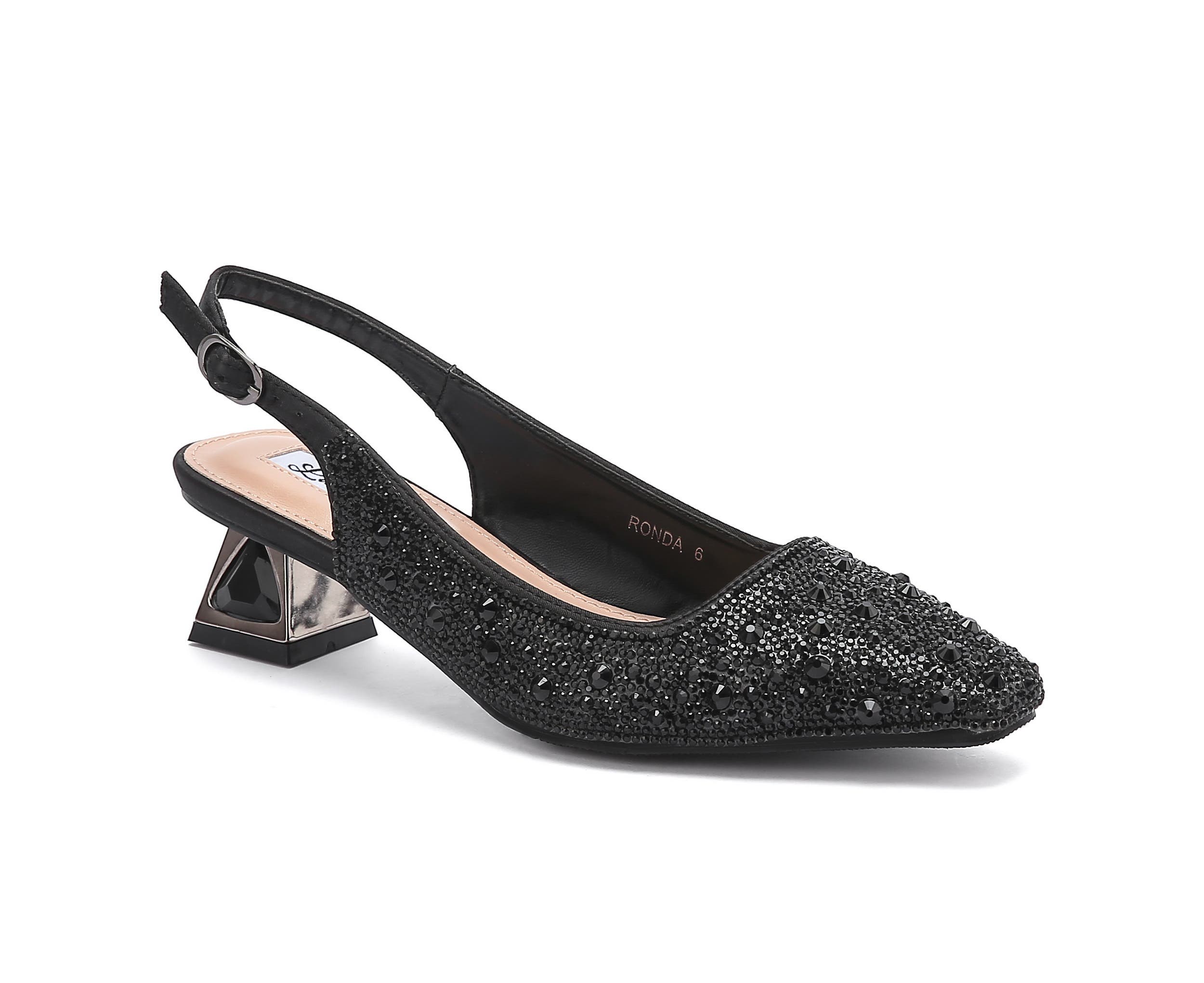 LADY COUTURE Rhinestone Jewel Heel Slingback Pump, Main, color, 