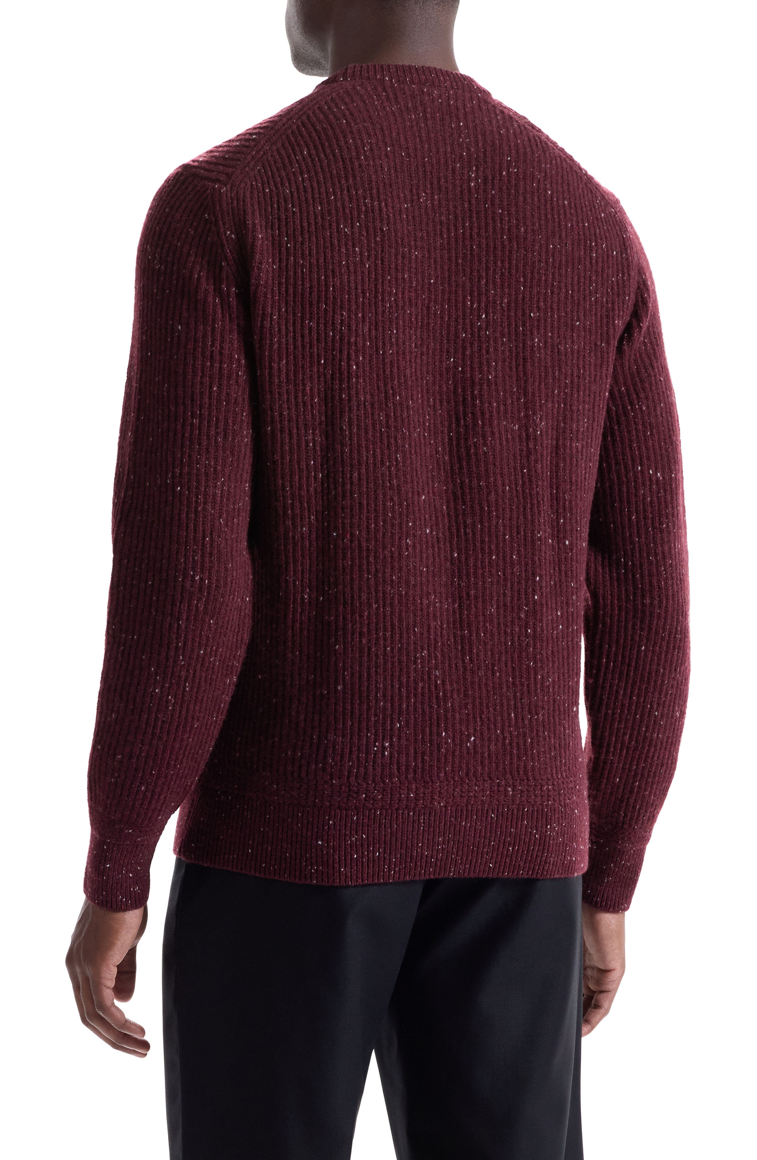 Cable Stitch Crewneck Wool Blend Sweater - image 2