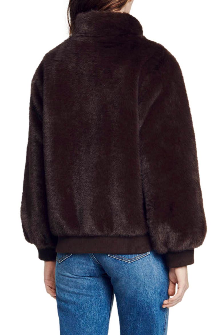Babel Faux Fur Jacket, Alternate, color, BROWN