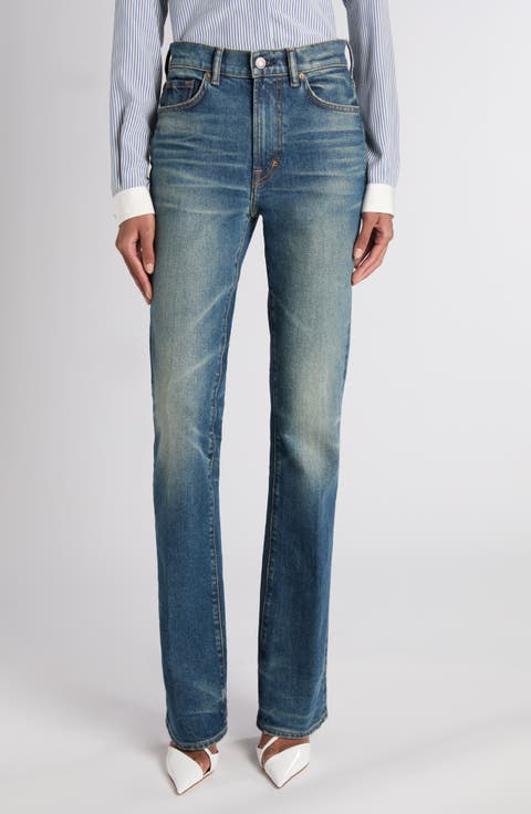 Stonewashed Bootcut Jeans