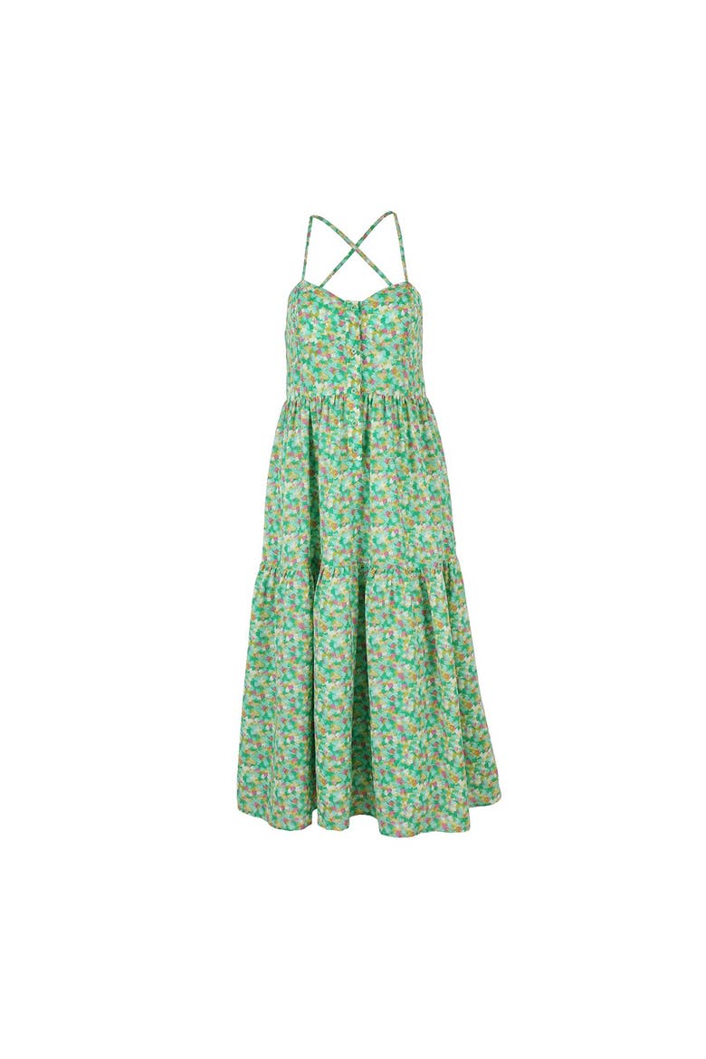 The Leora Dress, Alternate, color, Green/Pink Multi