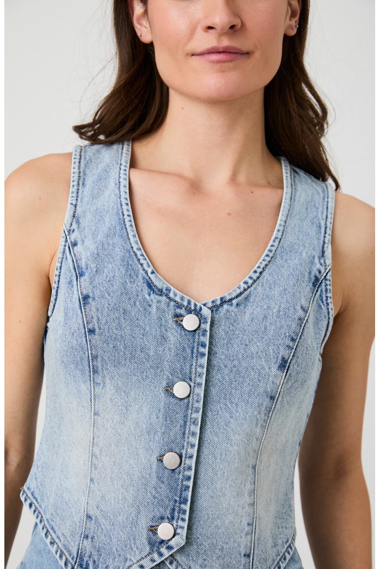 Denim Vest, Alternate, color, LIGHT WASH