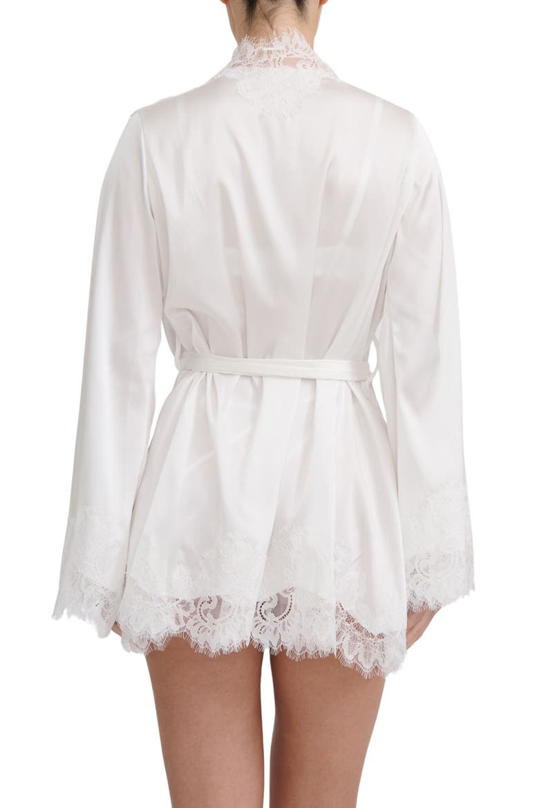 Olivia Lace Trim Robe, Alternate, color, IVORY