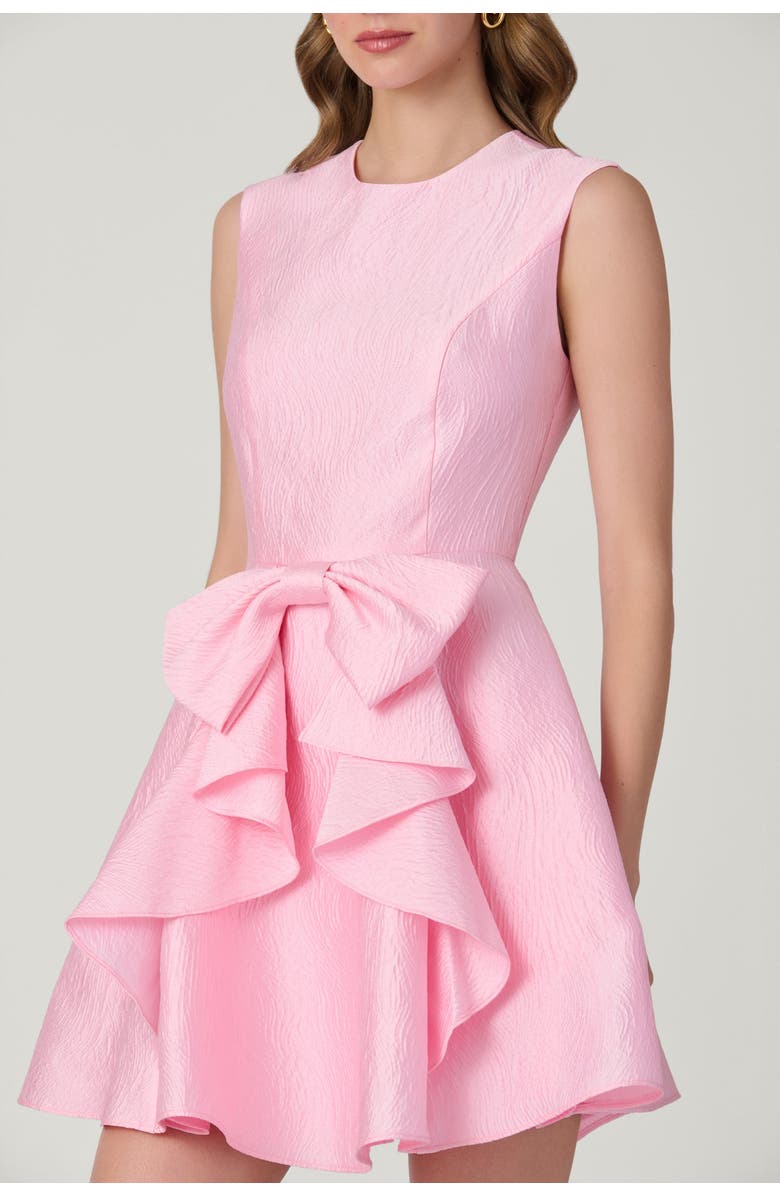 Shoshanna Midnight Gabby Jacquard Dress, Alternate, color, Peony