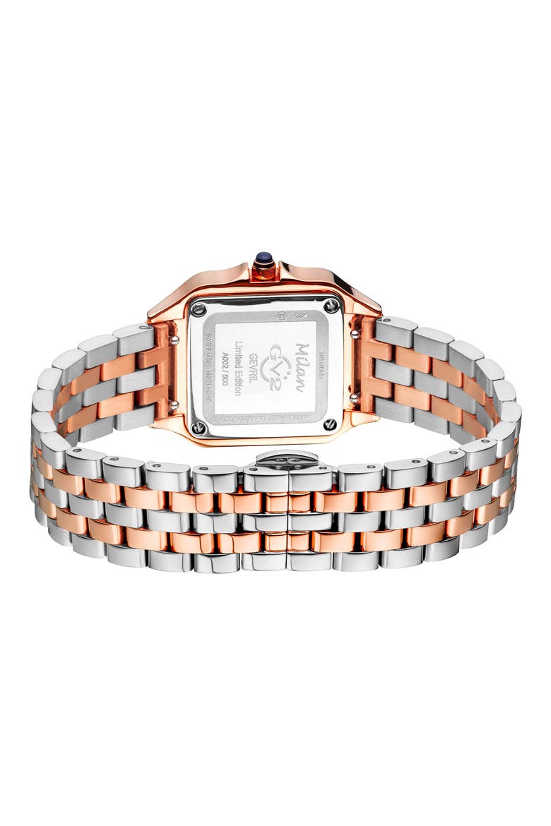 Women's Milan Diamond Dial Two-Tone Bracelet Watch, 27.5mm - 0.038 ctw, Alternate, color, TWO TONED SS IPRG