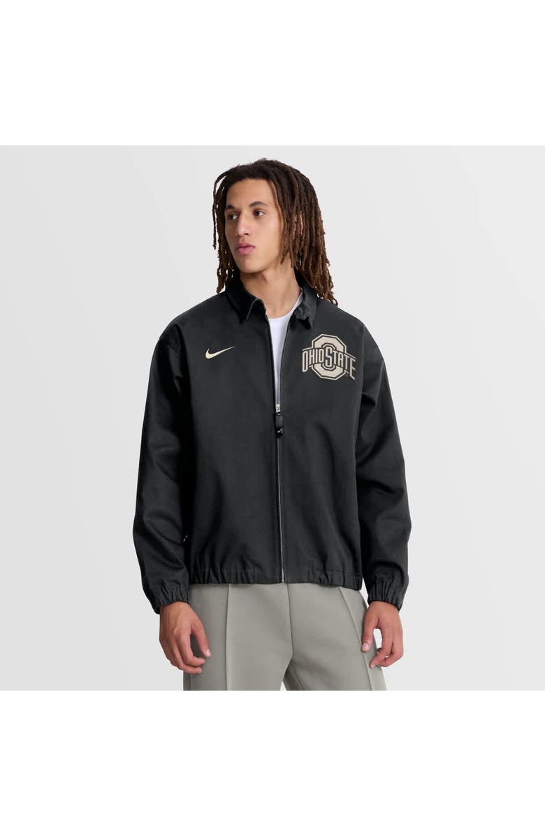 Nike Men's Nike Black Ohio State Buckeyes Local Full-Zip Twill Jacket, Main, color, Black