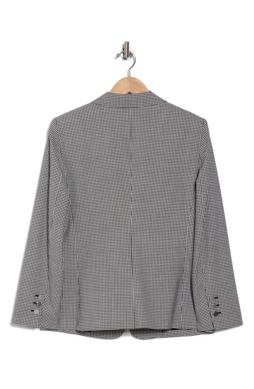Theory Stretch Wool Slim Fit Blazer Jacket In Black Multi