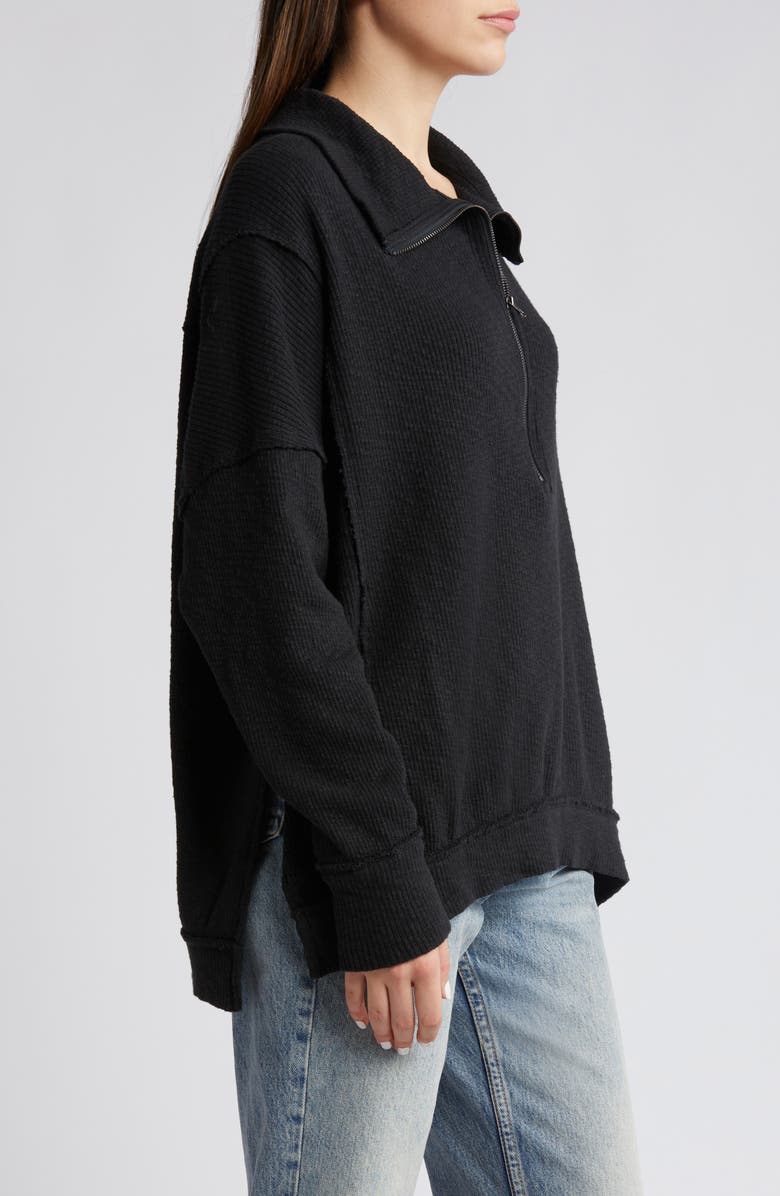 Free People Walk Away Half Zip Tunic Pullover, Alternate, color, 
