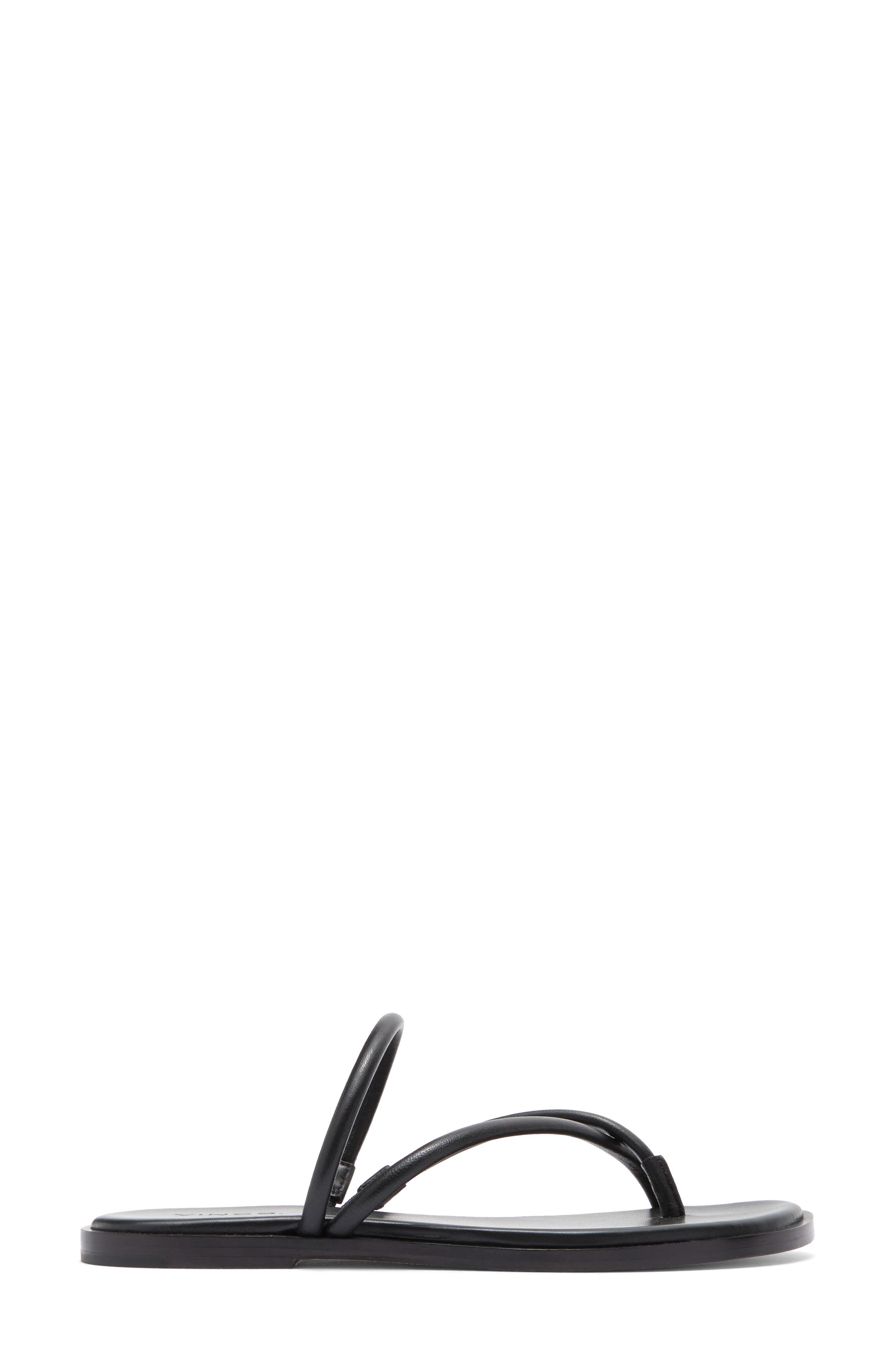 Vince Elisa Leather Sandal, Alternate, color, Black