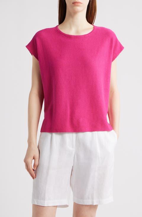 Organic Linen & Organic Cotton Cap Sleeve T-Shirt