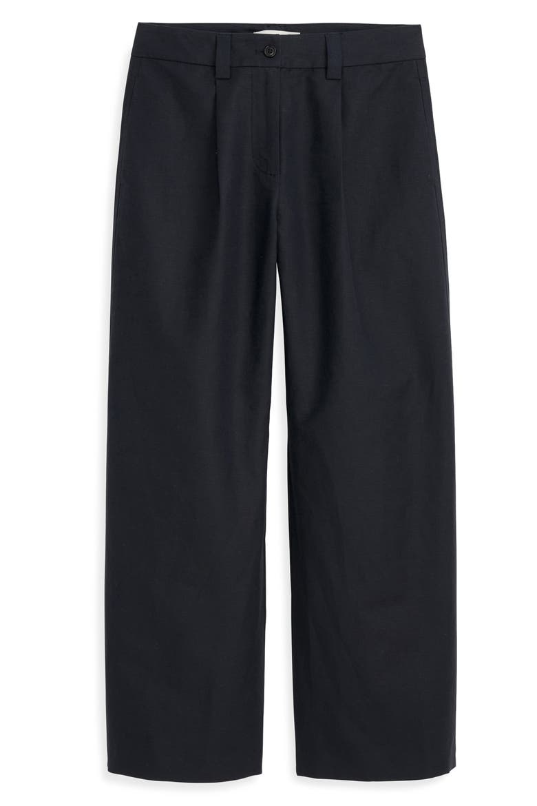 Soho Linen & Cotton Pants, Main, color, BLACK
