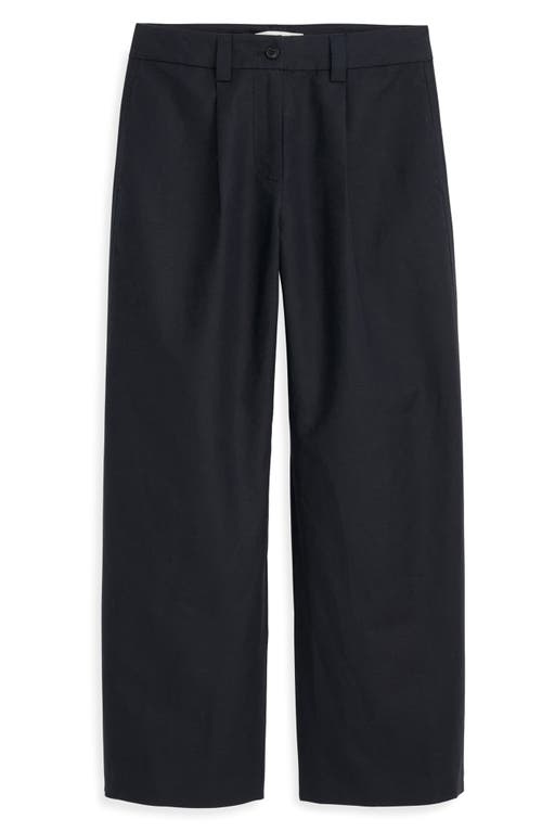 Alex Mill Women's Madeline Pleat Twill Trouser In Washed Black In Black