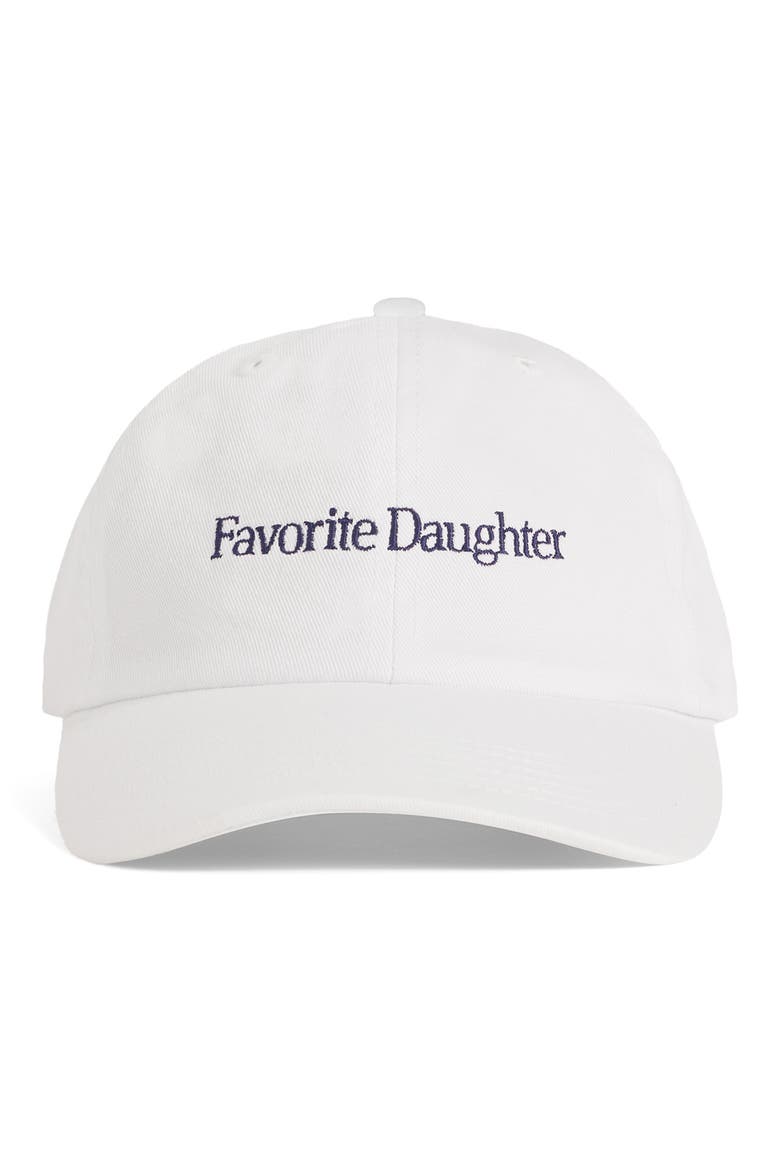 Classic Logo Cotton Twill Baseball Cap, Main, color, WHITE