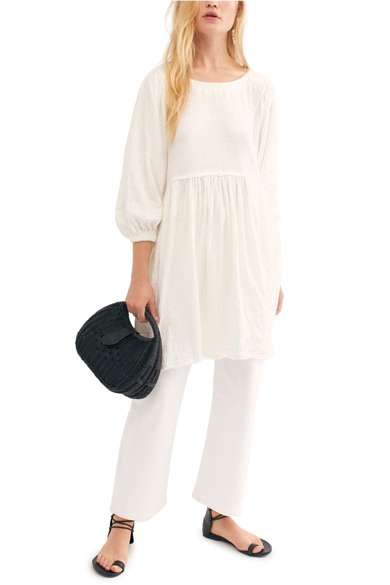 free-est Endless Summer by Free People Get Obsessed Babydoll Tunic Dress, Alternate, color, IVORY