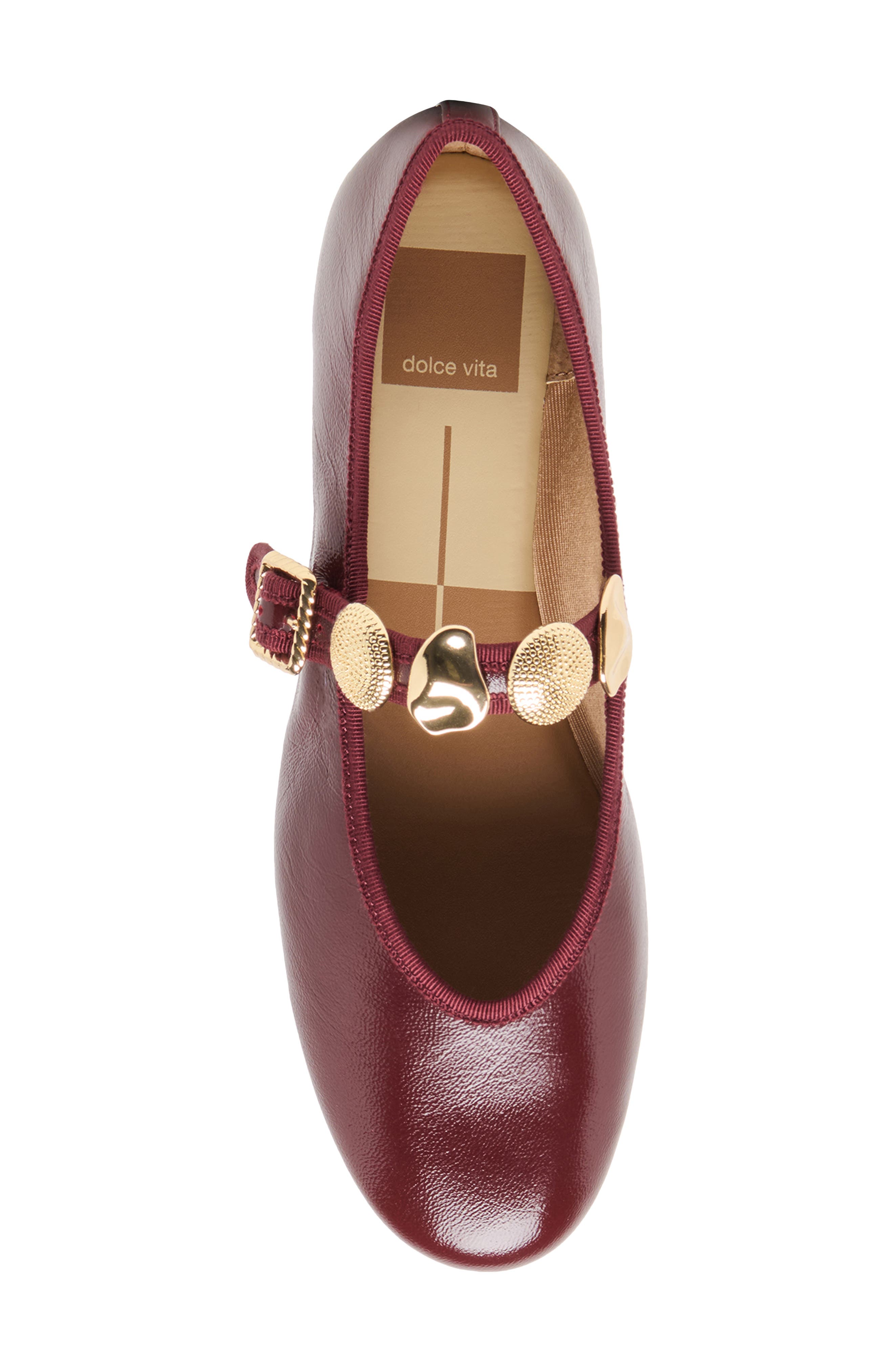 Dolce Vita Relan Mary Jane Ballet Flat, Alternate, color, Oxblood Leather
