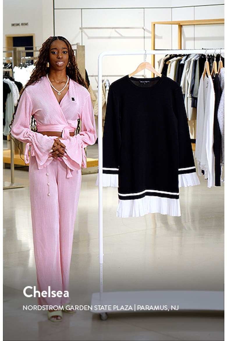Mixed Media Long Sleeve Minidress video