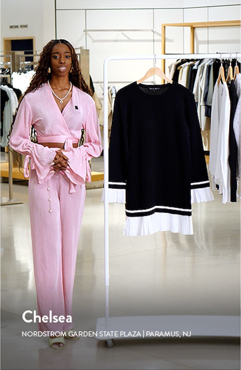 Mixed Media Long Sleeve Minidress, sales video thumbnail