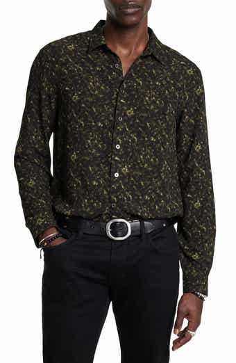 Tara Abstract Print Stretch Button-Up Shirt