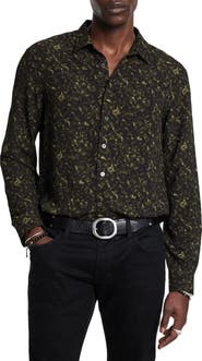 John Varvatos Tara Abstract Print Stretch Button-Up Shirt