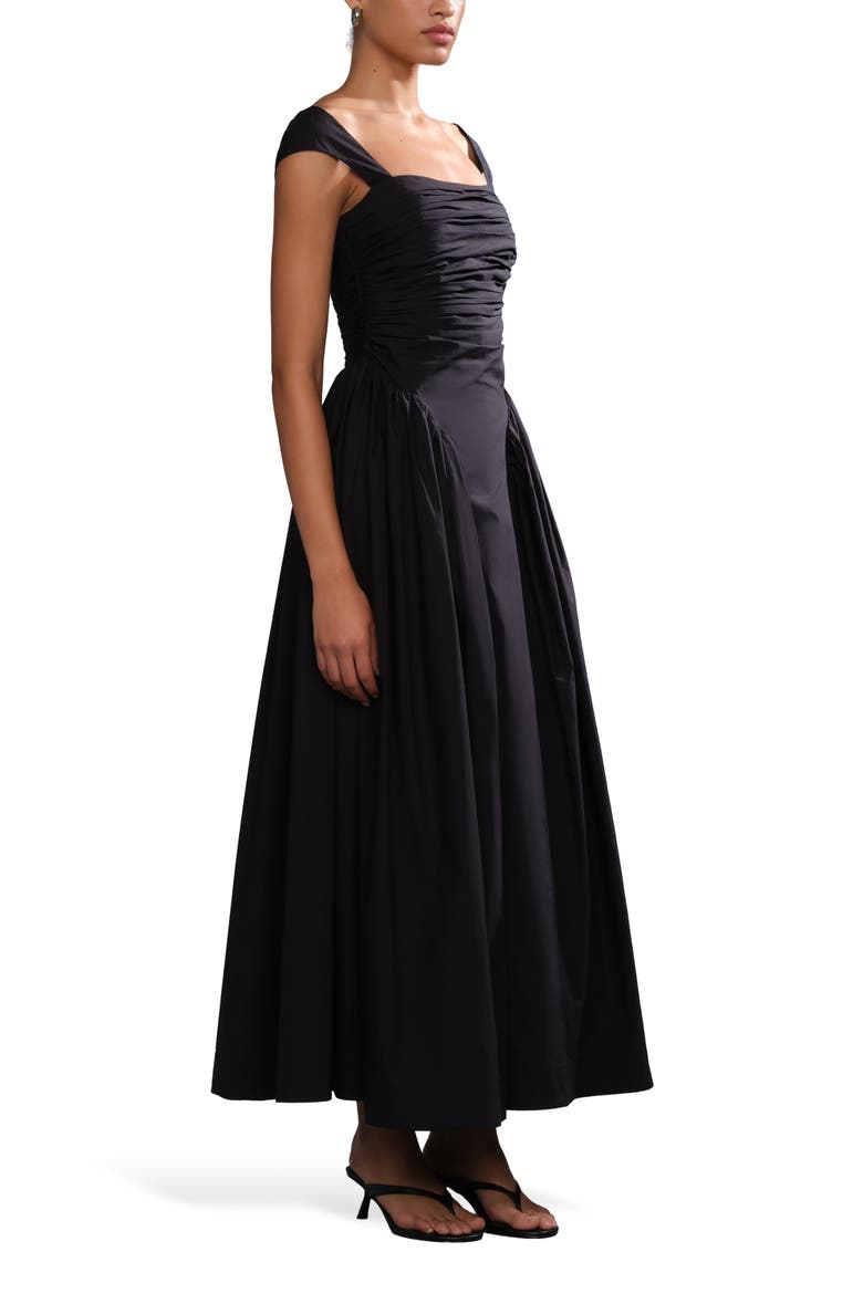 Galilea ruched dress, Alternate, color, Black