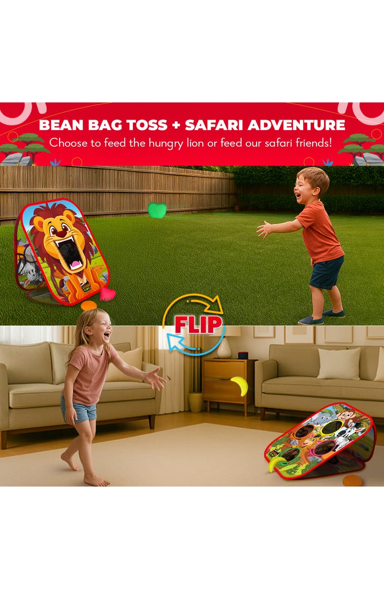 Swooc Games Safari Sling | 2-in-1 Bean Bag Toss Game for Kids, Alternate, color, Multicolored