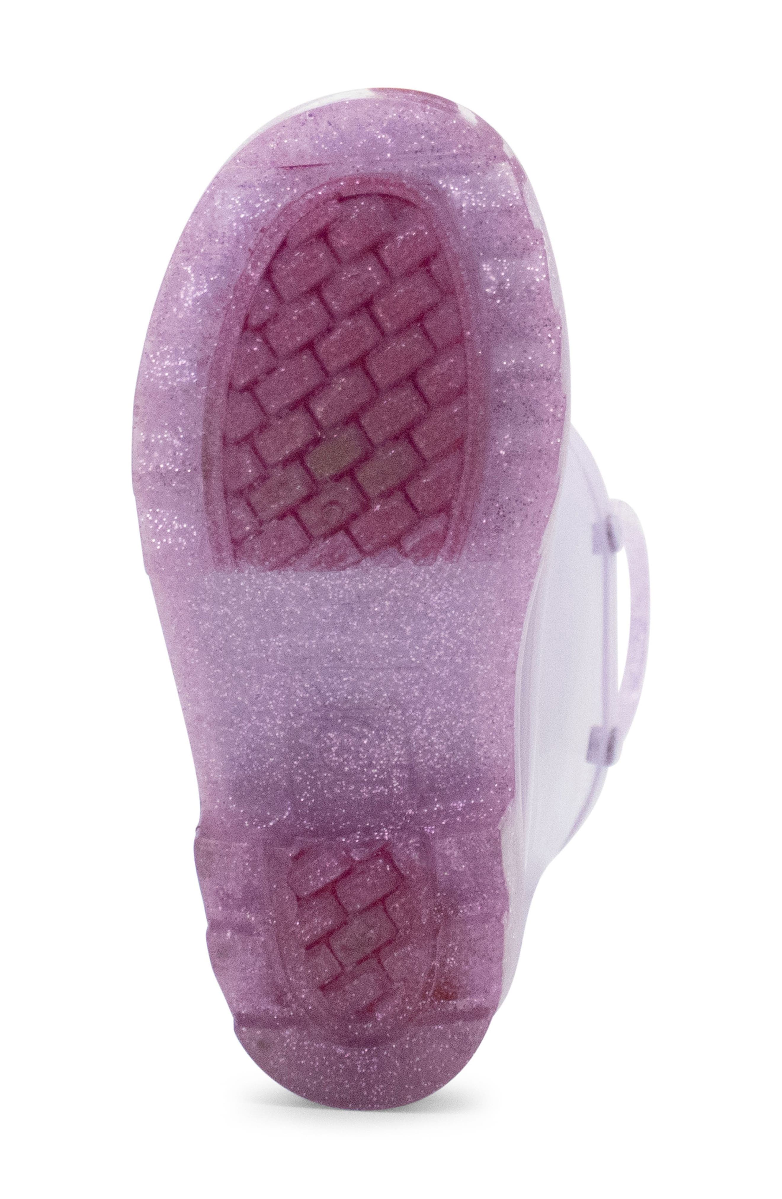 Western Chief Kids' Pearlized Light-Up Waterproof Rain Boot, Alternate, color, Lavender