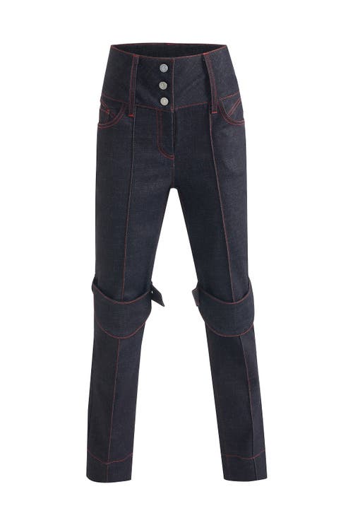 Jendue Davidson Staight Leg Pants In Deep Blue