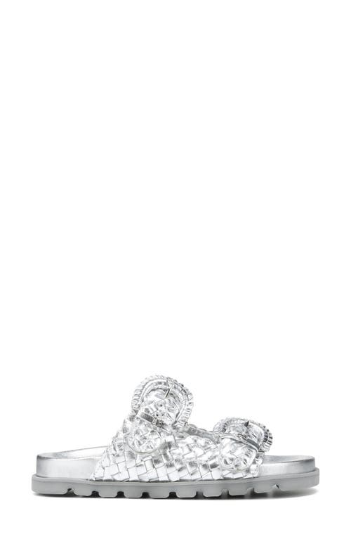 Sam Edelman Tiffanie Woven Two-strap Sandal In Silver
