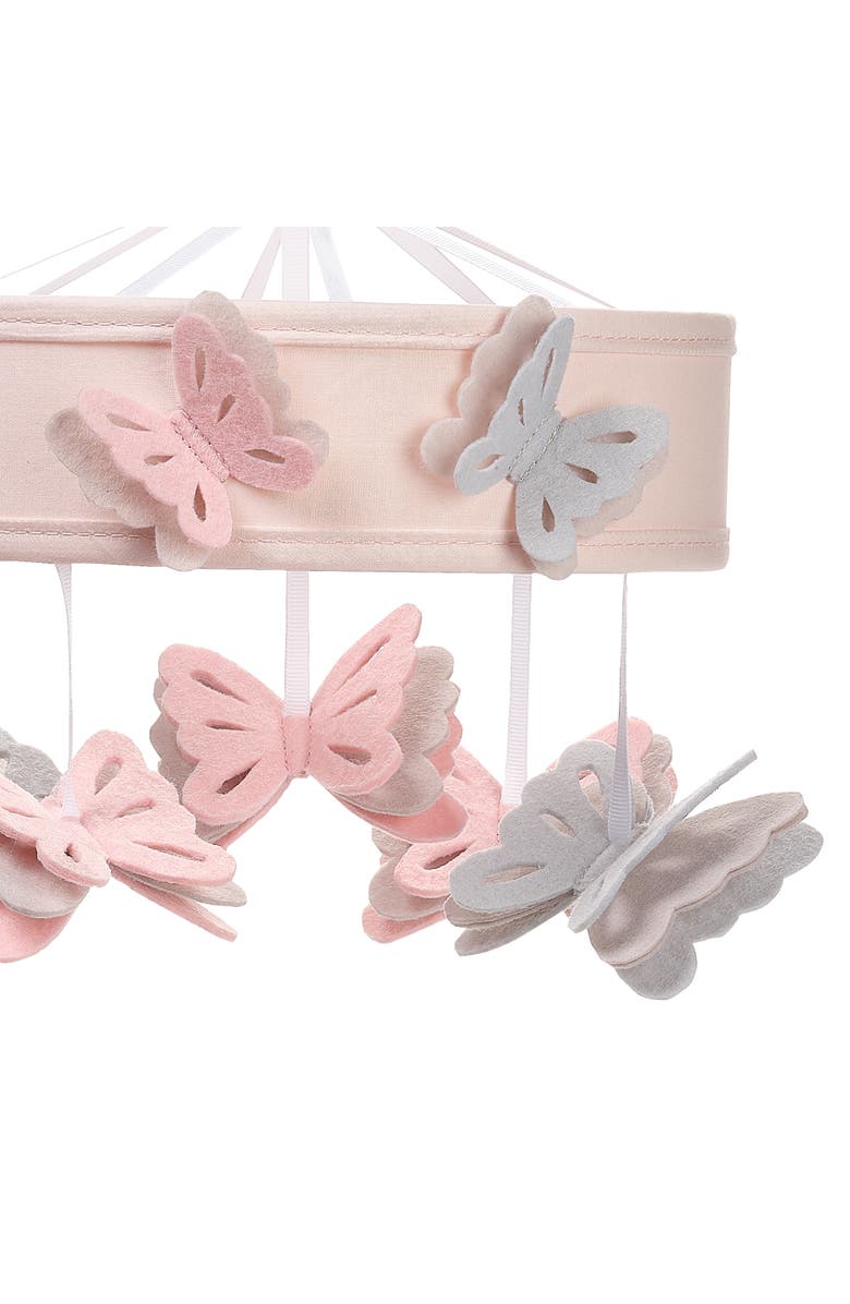 Lambs & Ivy Baby Blooms Butterfly Musical Baby Crib Mobile Soother Toy, Alternate, color, Multicolor