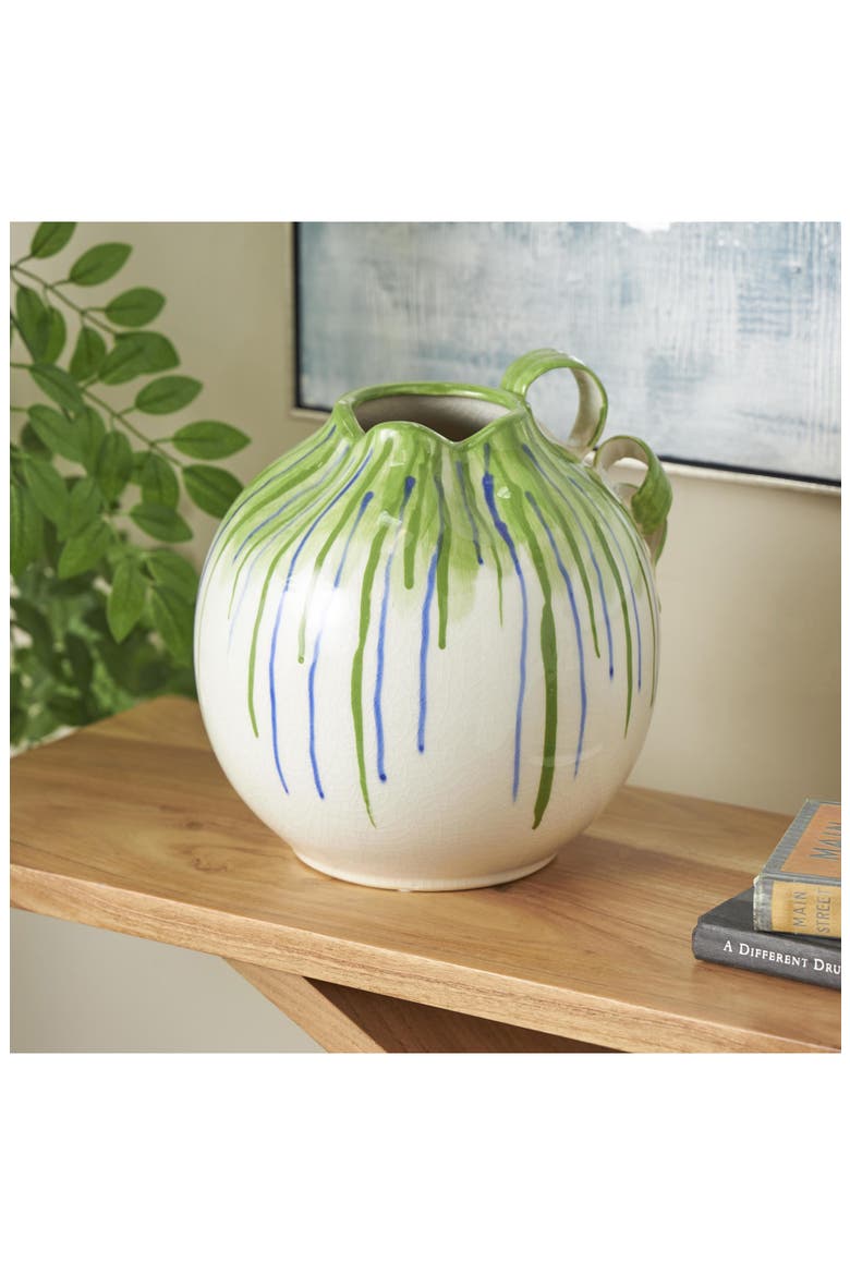 Stripe Ceramic Vase, Alternate, color, WHITE MULTI