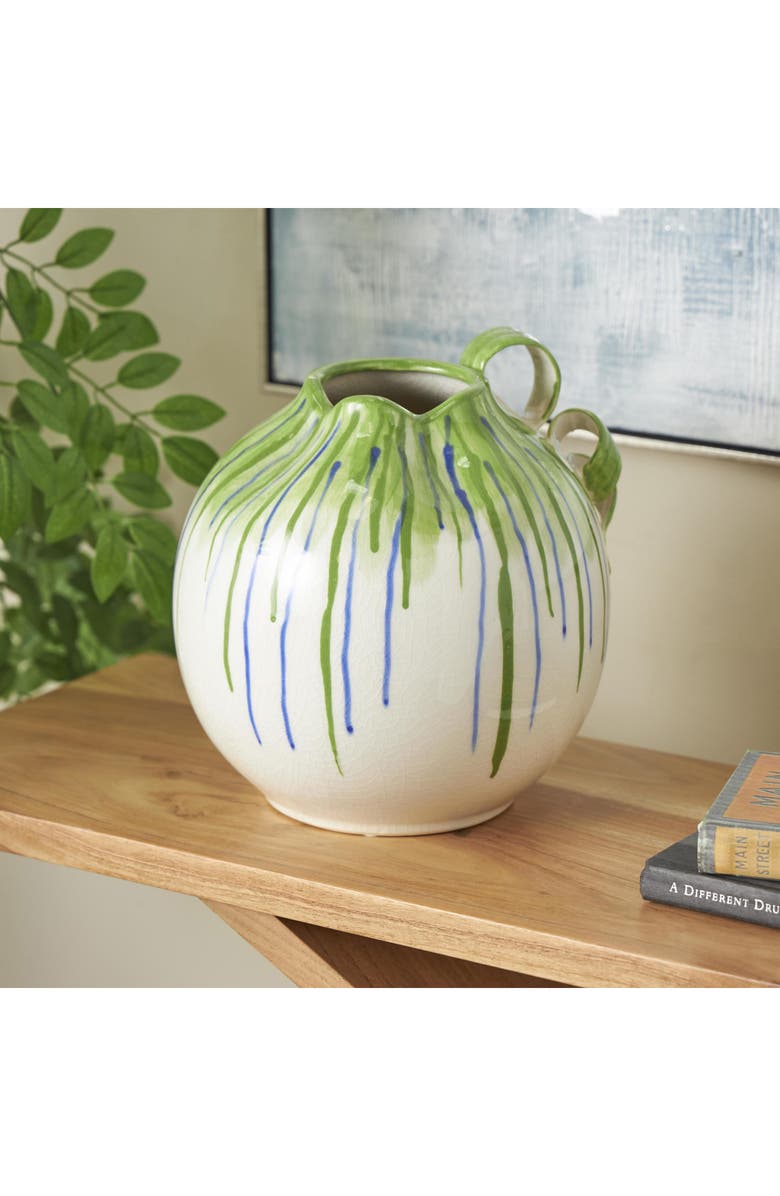 UMA Stripe Ceramic Vase, Alternate, color, White Multi