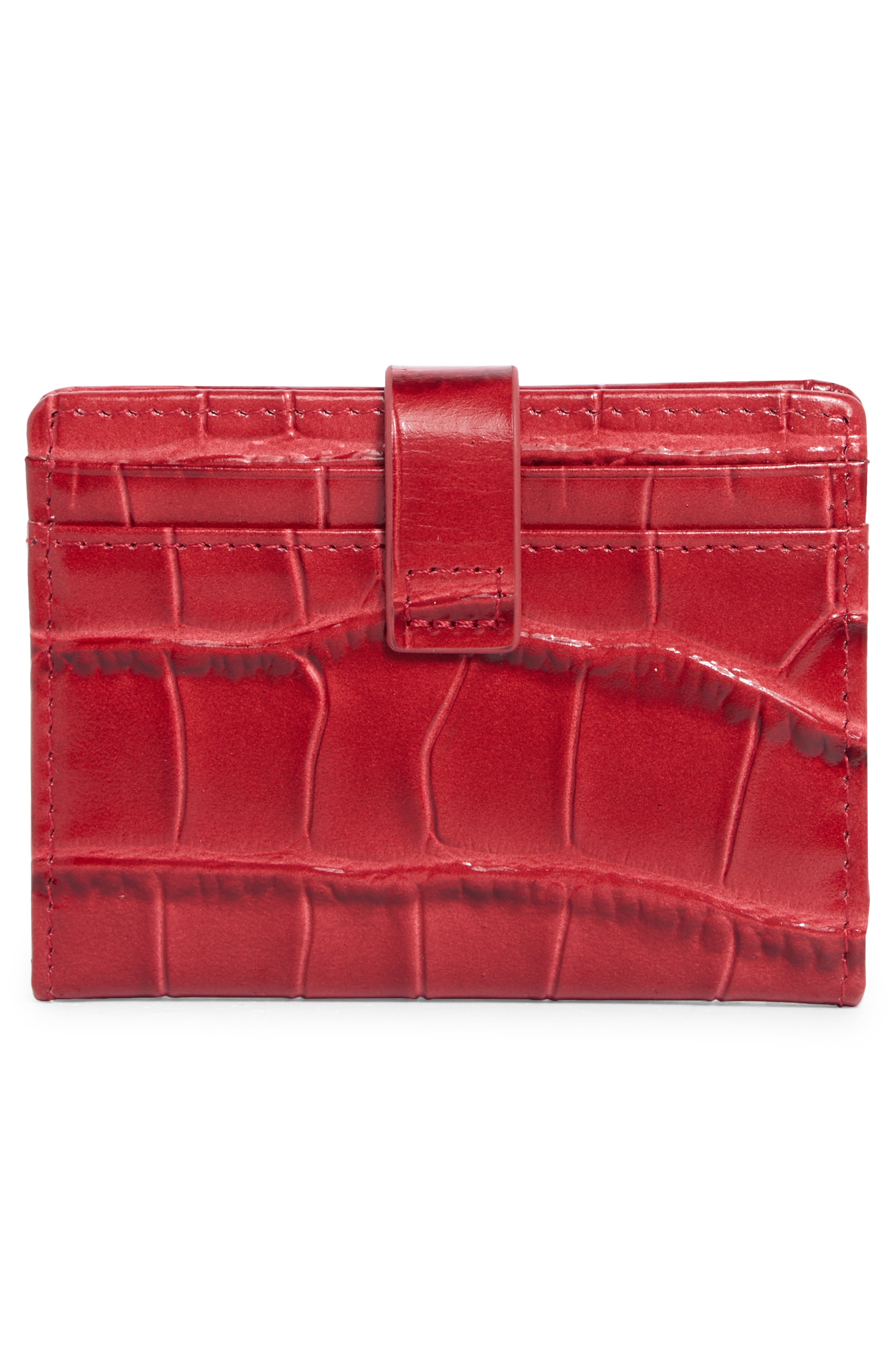 ガーヤットリーキラナ金財　(G-a3 Kurt Geiger London Kensington Snap Flap Card Croc Embossed Wallet