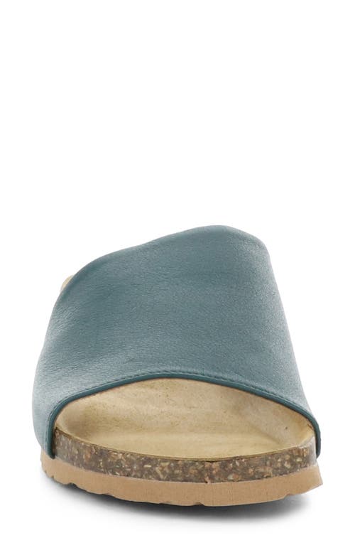 Bos. & Co. Lux Slide Sandal In Teal