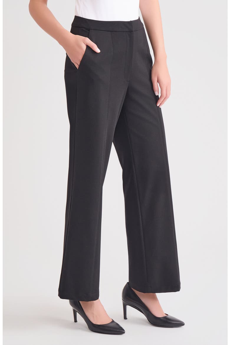 Seamed Wide Leg Pants, Alternate, color, BLACK