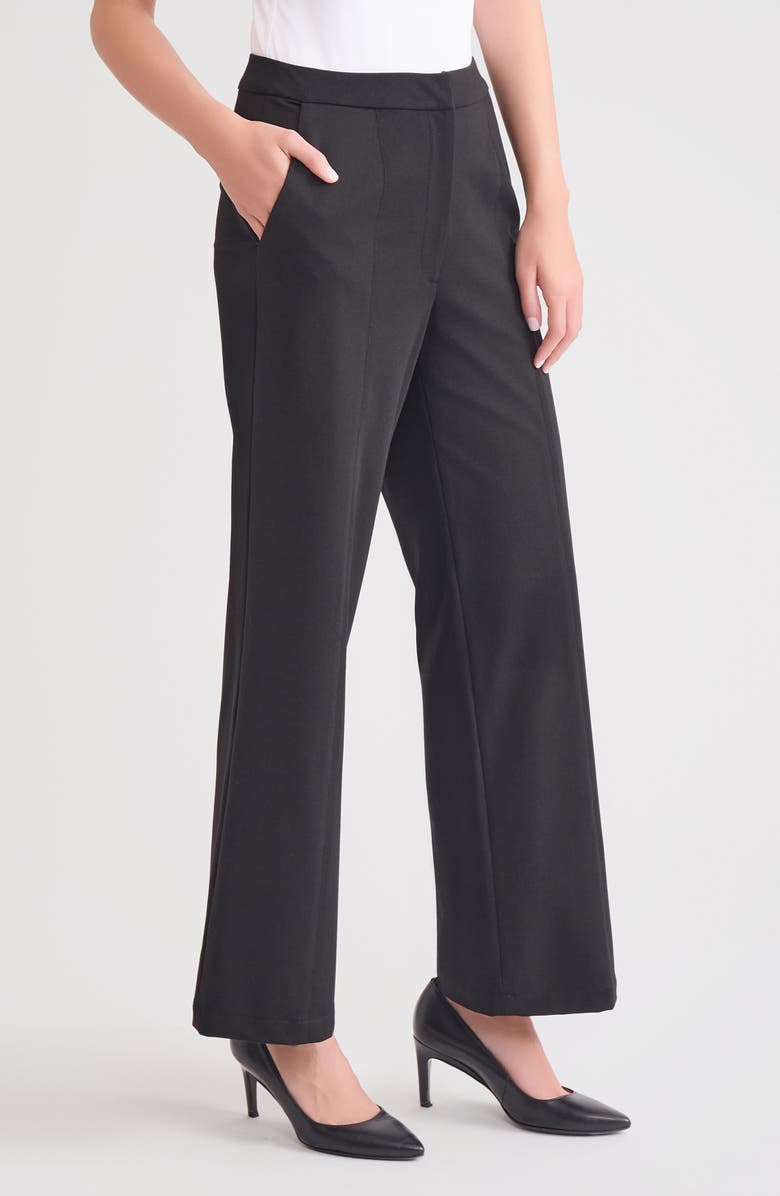 Misook Seamed Wide Leg Pants, Alternate, color, Black